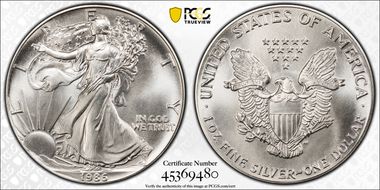 1986 $1 Silver Eagle MS68