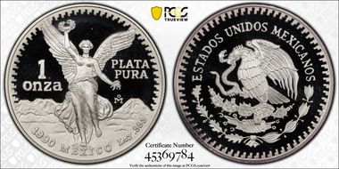 1990-Mo Onza Libertad Ag PR69DCAM