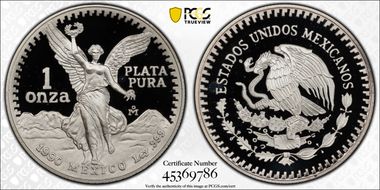 1990-Mo Onza Libertad Ag PR68DCAM