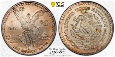 1993-Mo Onza Libertad Ag MS68