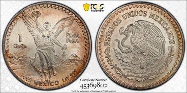 1993-Mo Onza Libertad Ag MS68