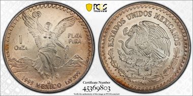 1993-Mo Onza Libertad Ag MS67