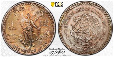 1992-Mo Onza Libertad Ag MS67