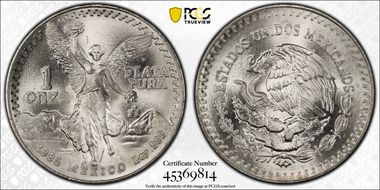 1985-Mo Onza Libertad Ag MS68