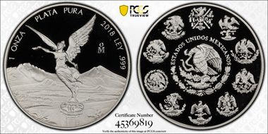 2018-Mo Onza Libertad-2pc Silver Set PR69DCAM