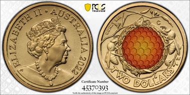 2022-C $2 Honey Bee Colorized MS68