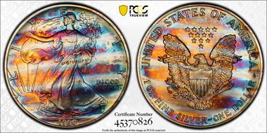 1990 $1 Silver Eagle MS65