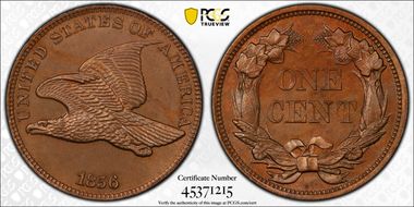1856 1C Flying Eagle, S-9 PR65
