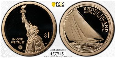 2022-S $1 American Innovation RI Reliance Yacht PR69DCAM