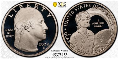 2022-S 25C Dr. Sally Ride PR70DCAM