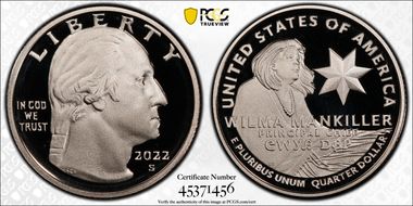 2022-S 25C Wilma Mankiller PR69DCAM