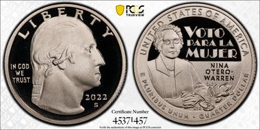 2022-S 25C Nina Otero-Warren PR70DCAM