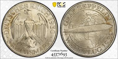 1930-A 3 Mk Zeppelin J-342 MS65