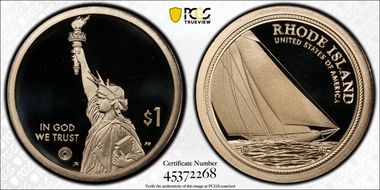 2022-S $1 American Innovation RI Reliance Yacht First Strike PR70DCAM