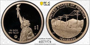 2022-S $1 American Innovation TN Tennessee Valley Authority First Strike PR70DCAM