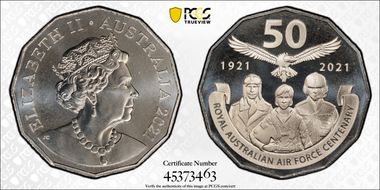 2021 50C Centenary of the RAAF 1921-2021 MS69
