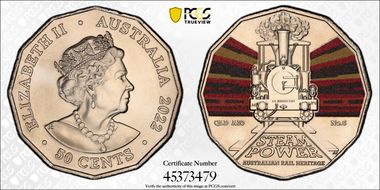 2022 50C Queensland Rail A10 No.6 Australian Rail Heritage MS69