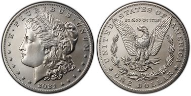 2021-CC Privy $1 Morgan Dollar 100th Anniversary MS70