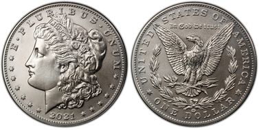 2021-CC Privy $1 Morgan Dollar 100th Anniversary MS69