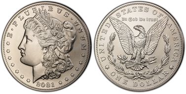 2021-S $1 Morgan Dollar 100th Anniversary MS70