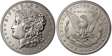 2021-D $1 Morgan Dollar 100th Anniversary MS68