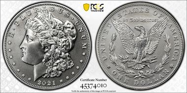 2021-D $1 Morgan Dollar 100th Anniversary MS69
