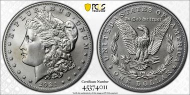 2021 $1 Morgan Dollar 100th Anniversary N1