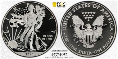 2013-W $1 Enhanced Silver Eagle West Point Mint Set SP69