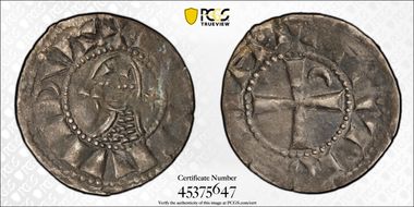 (1163-1201) Denier Bohemond III Head Left XF45