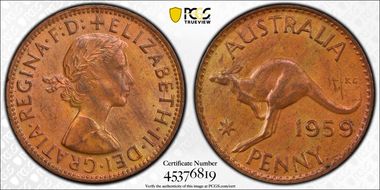 1959 Y. (p) 1D MS64RB