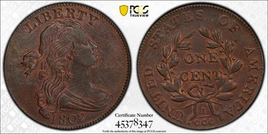 1802 1C S-228 1/000 MS64BN