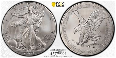 2022-W $1 Burnished Silver Eagle First Strike SP69