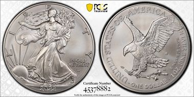 2022-W $1 Burnished Silver Eagle First Strike SP69