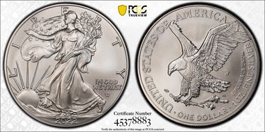 2022-W $1 Burnished Silver Eagle First Strike SP69