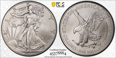 2022-W $1 Burnished Silver Eagle First Strike SP70
