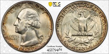 1952-D 25C MS67+