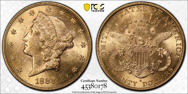 1888-S $20 MS62