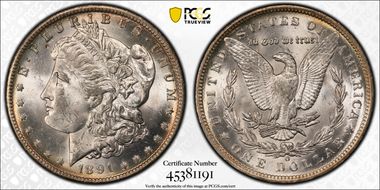 1891-O $1 MS62