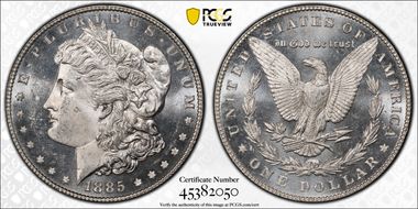 1885 $1 MS64PL
