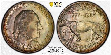 1927 50C Vermont MS66