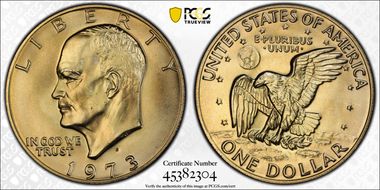 1973-S $1 Silver MS66