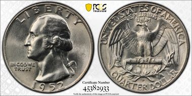 1952-D 25C MS63