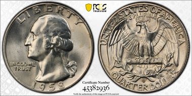 1958-D 25C MS64