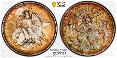 1938 50C Texas MS66+