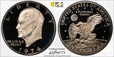 1974-S $1 Silver PR69DCAM