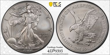 2022-W $1 Burnished Silver Eagle SP70