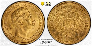 1896-A 20 Mk J-252 MS64