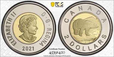 2021 $2 Polar Bear PR69DCAM
