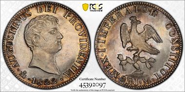 1822-Mo JM 2 R KM-303 Iturbide MS63