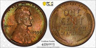 1956 1C MS64RB